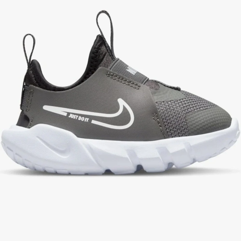 NIKE Flex Runner 2 Gray Size 5C Toddler Kids Slip-On Shoe NEW